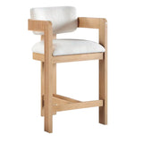 Sacha Linen Textured Counter Stool