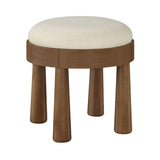 Larea Linen Textured Ottoman