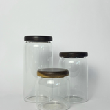 Glass Canister with Wood Lid - 3 Sizes