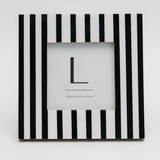 Black and White Striped Resin Frame