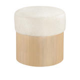 Nimes Velour Fur Ottoman