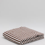 Striped Cotton Bath Sheet - Dark Brown