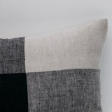 Raquel Plaid Lumbar Pillow - Beige + Black - 14"x21"