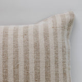 Jace Striped Lumbar Pillow - Cream + Beige - 26"x14"