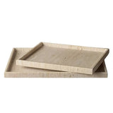 Lunan Travertine Tray - Tan