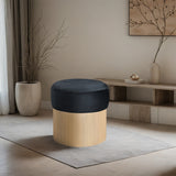 Nimes Velour Fur Ottoman