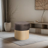 Nimes Velour Fur Ottoman