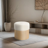 Nimes Velour Fur Ottoman