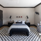 Freud Machine Woven Rug - Black + White