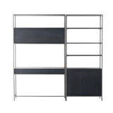 Trey Modular Wall Desk with 1 Bookcase