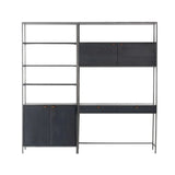 Trey Modular Wall Desk with 1 Bookcase