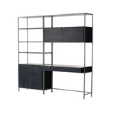 Trey Modular Wall Desk with 1 Bookcase
