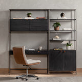 Trey Modular Wall Desk with 1 Bookcase