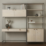 Trey Modular Wall Desk with 1 Bookcase