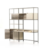 Trey Modular Wall Desk with 1 Bookcase