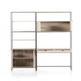 Trey Modular Wall Desk with 1 Bookcase