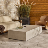 Otero Rectangular Outdoor Coffee Table - Natural Concrete