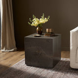 Modern Marble Plinth End Table
