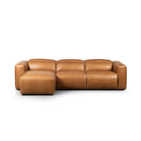 Radley Power Recliner 3-Piece Sectional W/ Chaise - Butterscotch