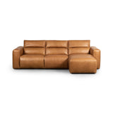 Radley Power Recliner 3-Piece Sectional W/ Chaise - Butterscotch