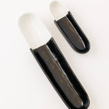 Dawson Olive Bowl - Matte Black/White - Set of 2