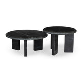 Dakota Nesting Coffee Table Set - Black Marble