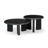 Dakota Nesting Coffee Table Set - Black Marble