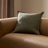 Broadway Pillow - Olive - 25"x25"