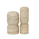Haylen Travertine Vase Set