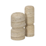 Haylen Travertine Vase Set