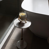 Ilaria Footed Pillar Holder - Brass