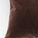 Dark Brown Velvet Pillow - 20"x20"