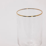 Gisele Wine Glass w/ Gold Rim