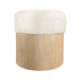 Nimes Velour Fur Ottoman