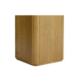 Marisol Oak & Travertine Side Table