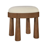 Larea Linen Textured Ottoman