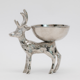 Aluminum Reindeer Bowl - Silver