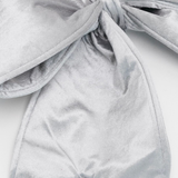 Indoor/Outdoor Velvet Bow - Silver