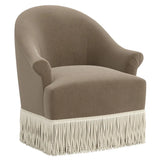 Cecile Fringe Swivel Chair