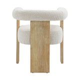 Barrel Boucle Dining Chair