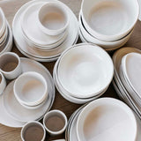 Sonnet Stoneware Bowl - Matte White/Glossy White - Set of 6