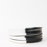 Dawson Dinner Plate - Matte Black/White - Set of 6