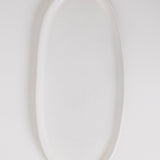 Ines Oval Lipped Serving Plate - Matte White - Set of 2