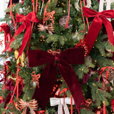 Metal Striped Bow Ornament - 2 Sizes