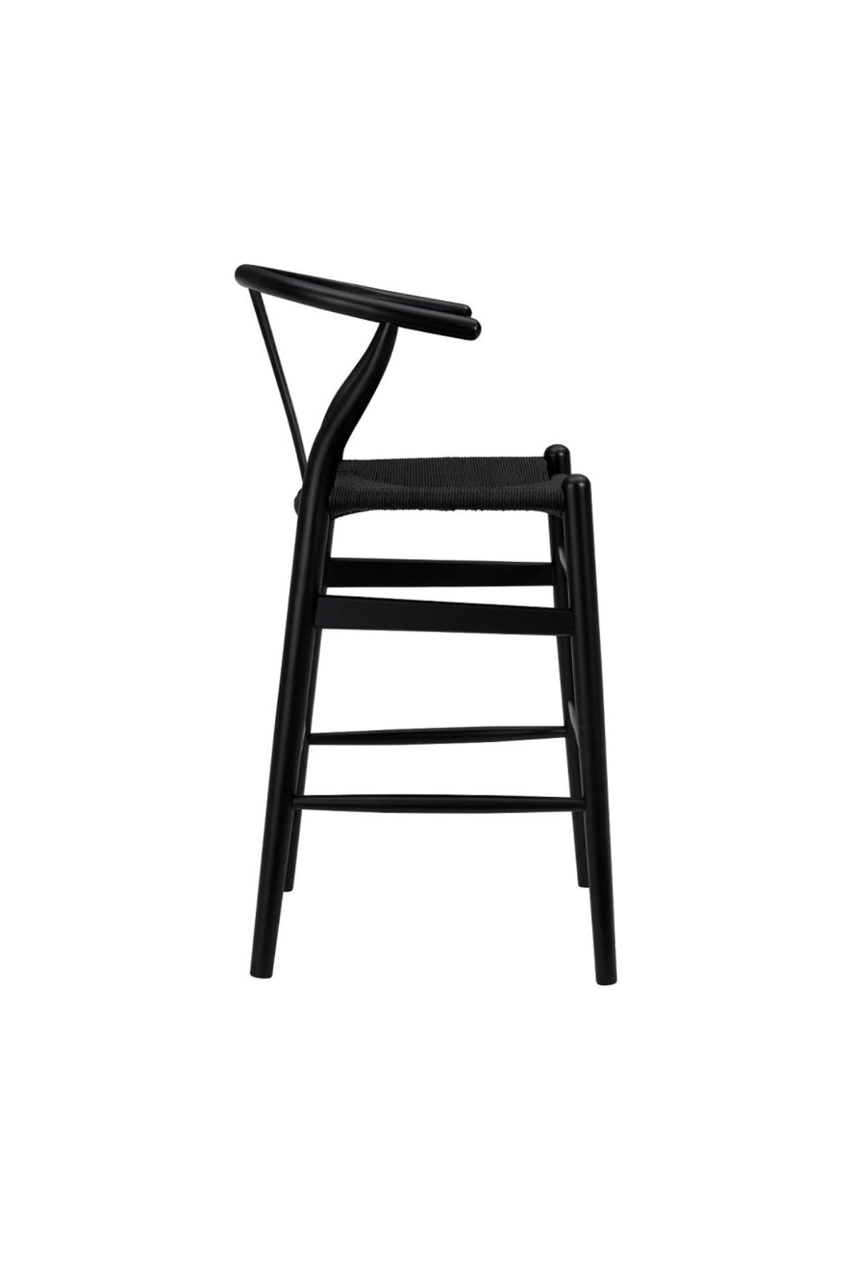 black stool on a white background