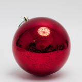 Mercury Glass Shatterproof Ornament - Red
