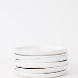 Sonnet Appetizer Plate - Matte White/Glossy White - Set of 6