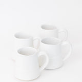 Sonnet Stoneware Coffee Mug - Matte White/ Glossy White - Set of 4