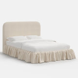 Mina Ruffle Platform Bed - California King