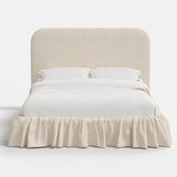 Mina Ruffle Platform Bed - California King